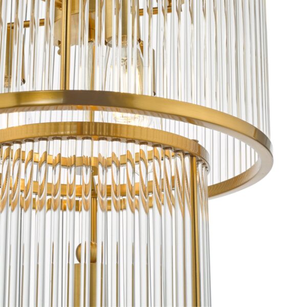 Eleanor 15 Light Chandelier Natural Brass Glass - Image 5