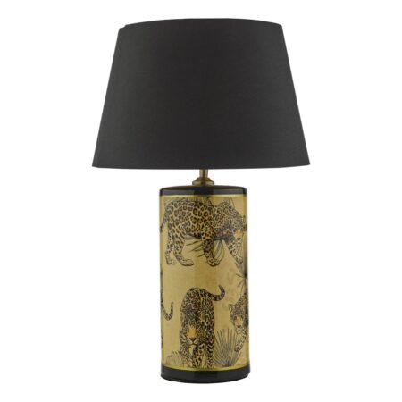 Eliza Table Lamp Leopard Motif In Gold Base Only