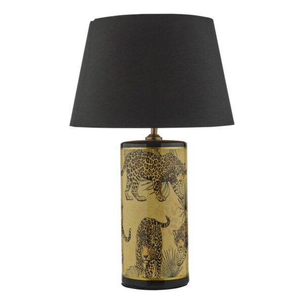 Eliza Table Lamp Leopard Motif In Gold Base Only