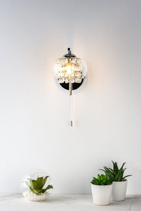 Elma Wall Light Polished Chrome & Glass - Image 5