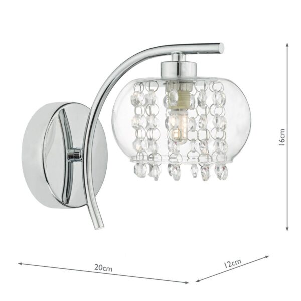 Elma Wall Light Polished Chrome & Glass - Image 8