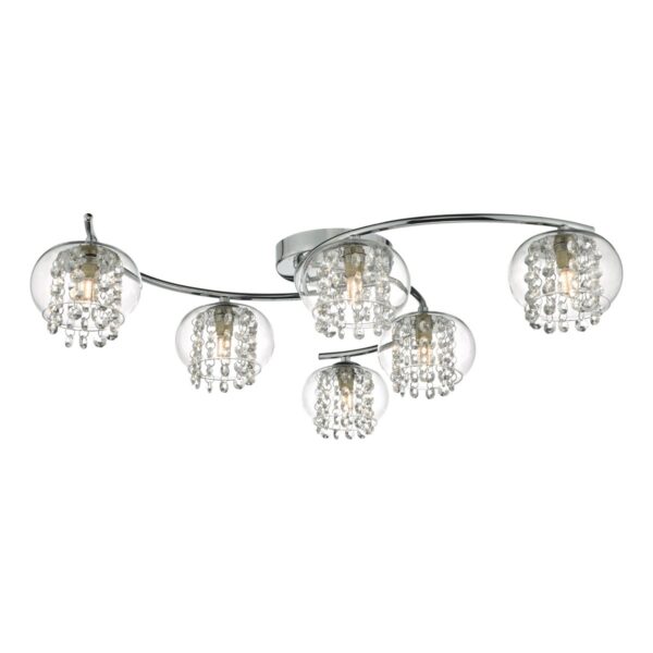 Elma 6lt Semi Flush Polished Chrome & Crystal