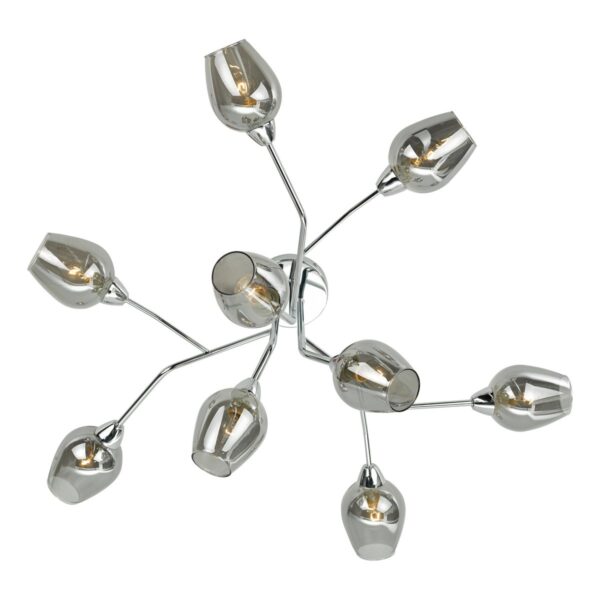 Eloise 9 Light Semi Flush Polished Chrome & Glass - Image 2