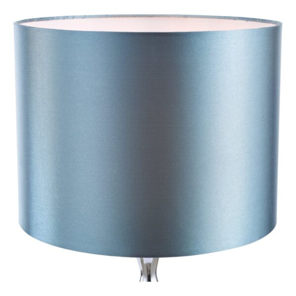 Elsa Table Lamp Polished Chrome Blue Mosaic With Shade - Image 5