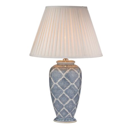 Ely Table Lamp Blue/White Base Only