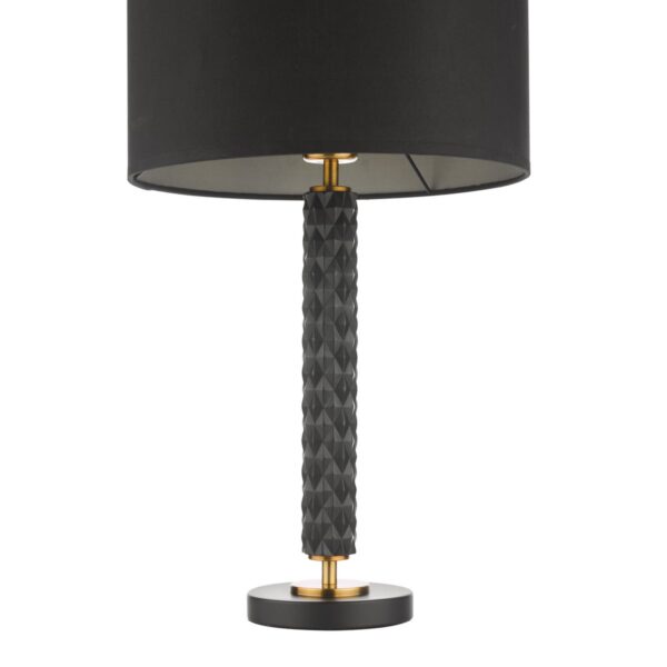 Emani Table Lamp Black Aged Gold With Shade - Image 3