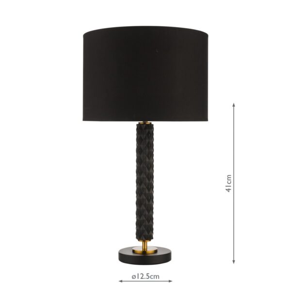Emani Table Lamp Black Aged Gold Base Only - Image 8