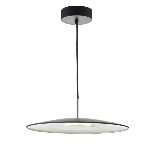 Enoch Pendant Matt Black & Stainless Steel LED