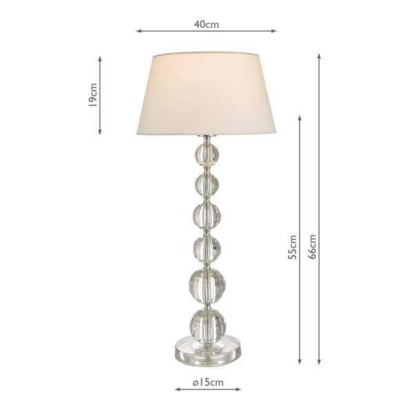 Epona Table Lamp Clear With Shade - Image 5